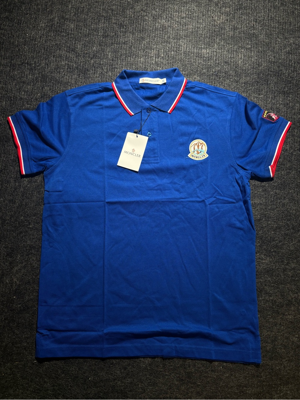Moncler Blue Polo Shirt Size 2XL